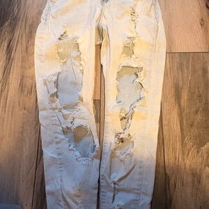 Rue21 Distressed Light Blue Jeans